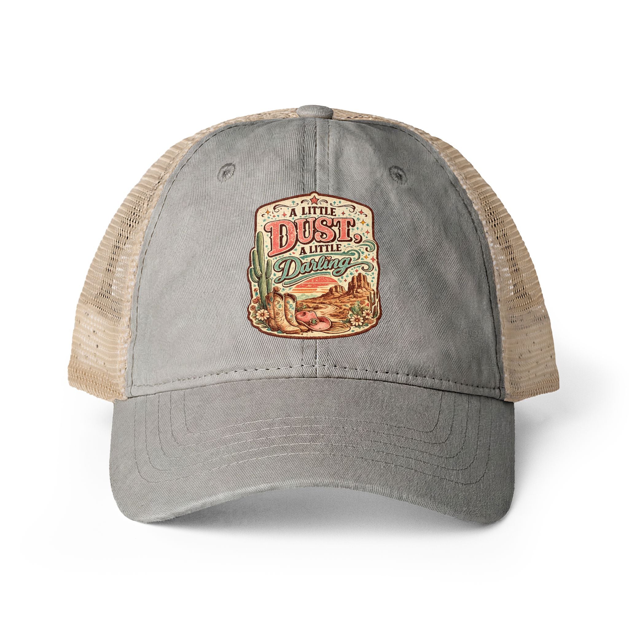 A Little Dust a Little Darling Washed Mesh-Back Cap