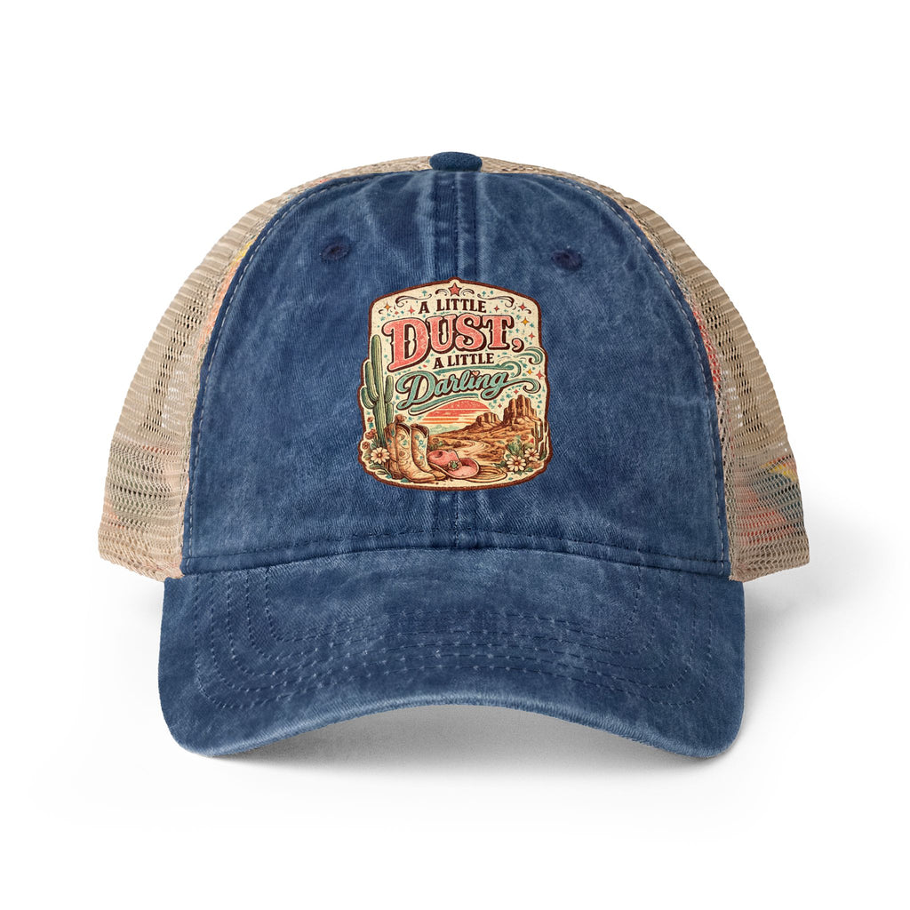 A Little Dust a Little Darling Washed Mesh-Back Cap