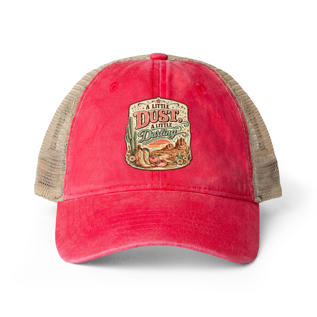 A Little Dust a Little Darling Washed Mesh-Back Cap