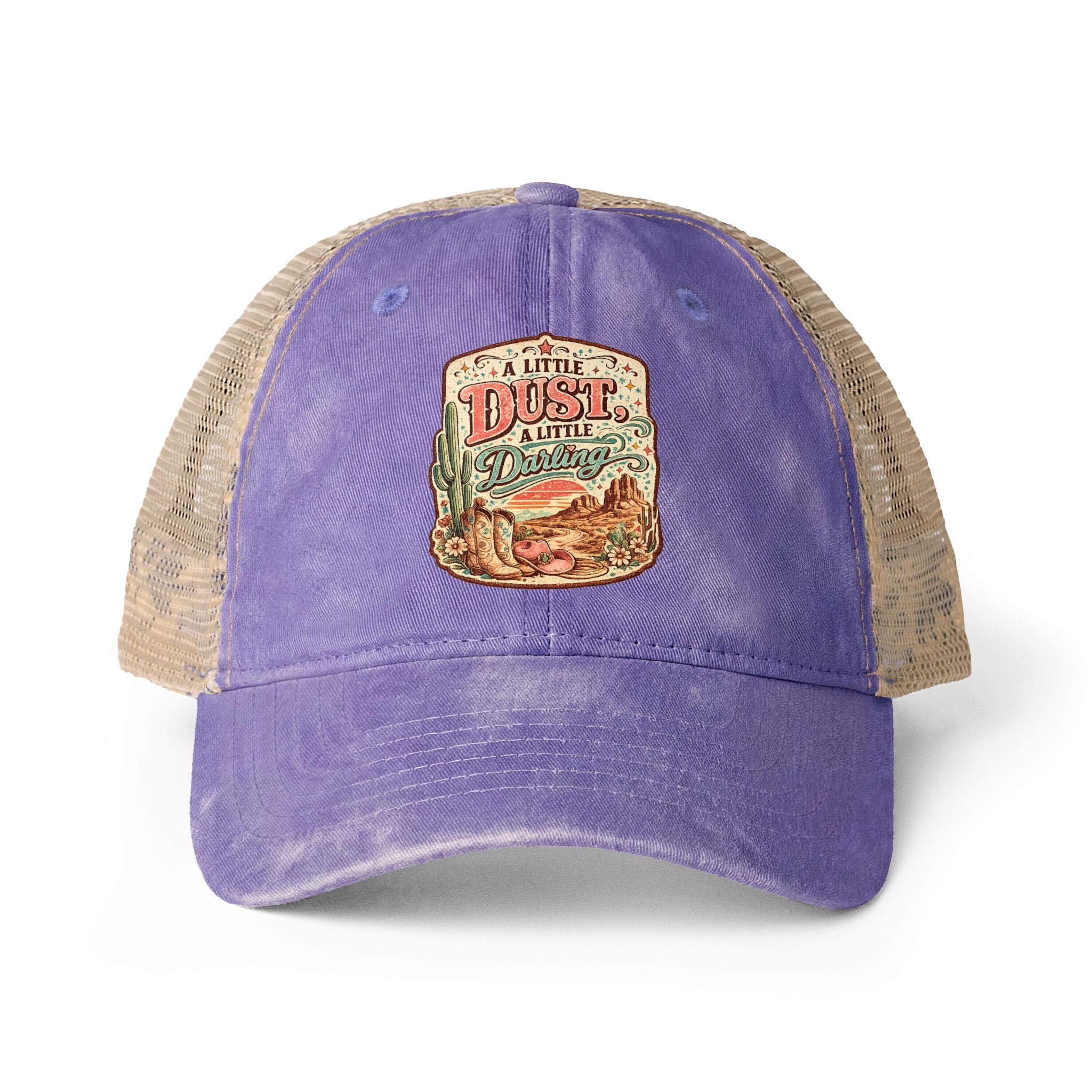 A Little Dust a Little Darling Washed Mesh-Back Cap
