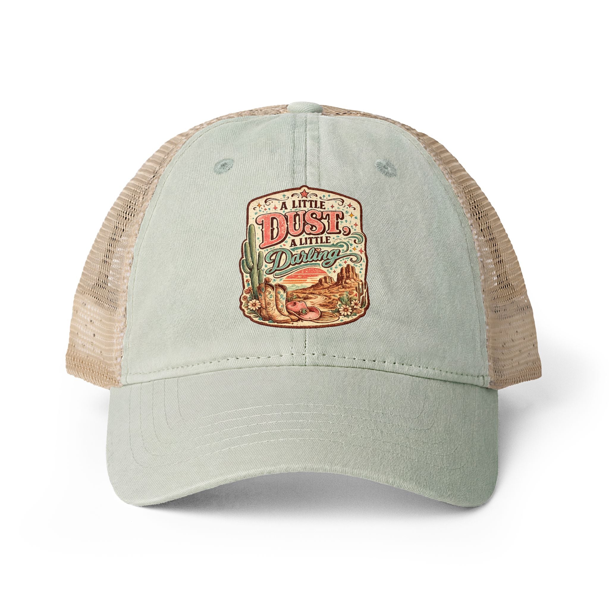 A Little Dust a Little Darling Washed Mesh-Back Cap