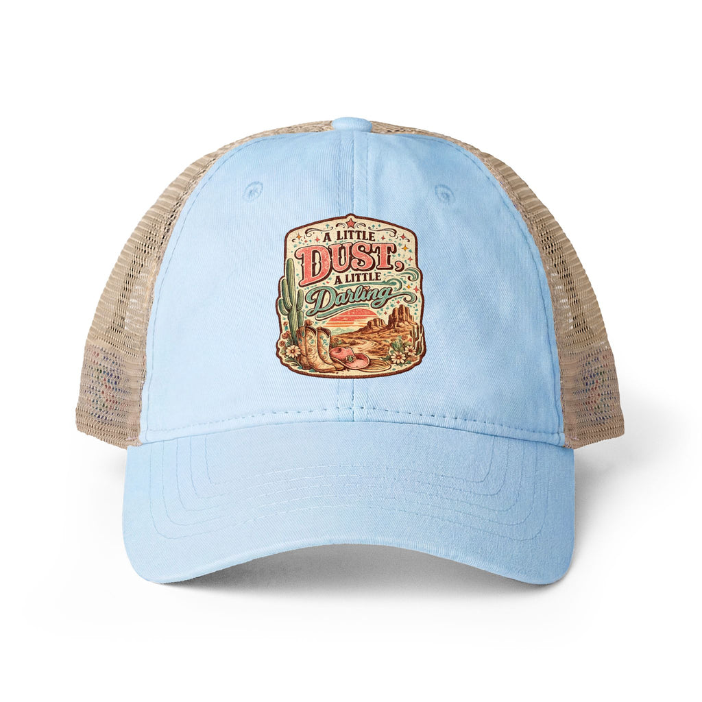 A Little Dust a Little Darling Washed Mesh-Back Cap