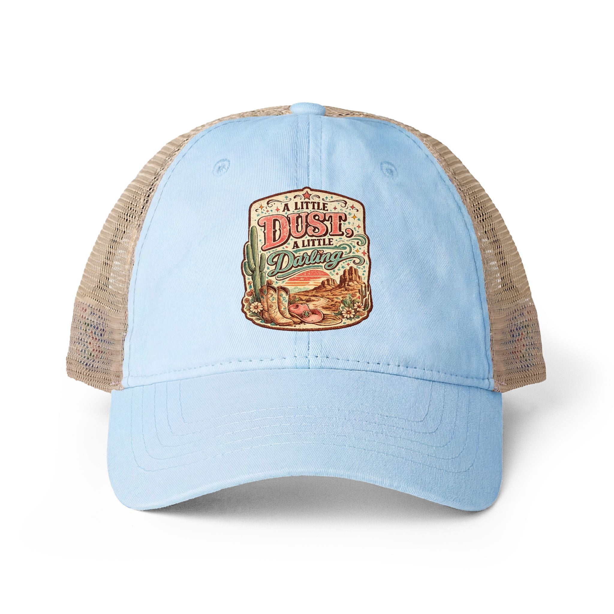 A Little Dust a Little Darling Washed Mesh-Back Cap