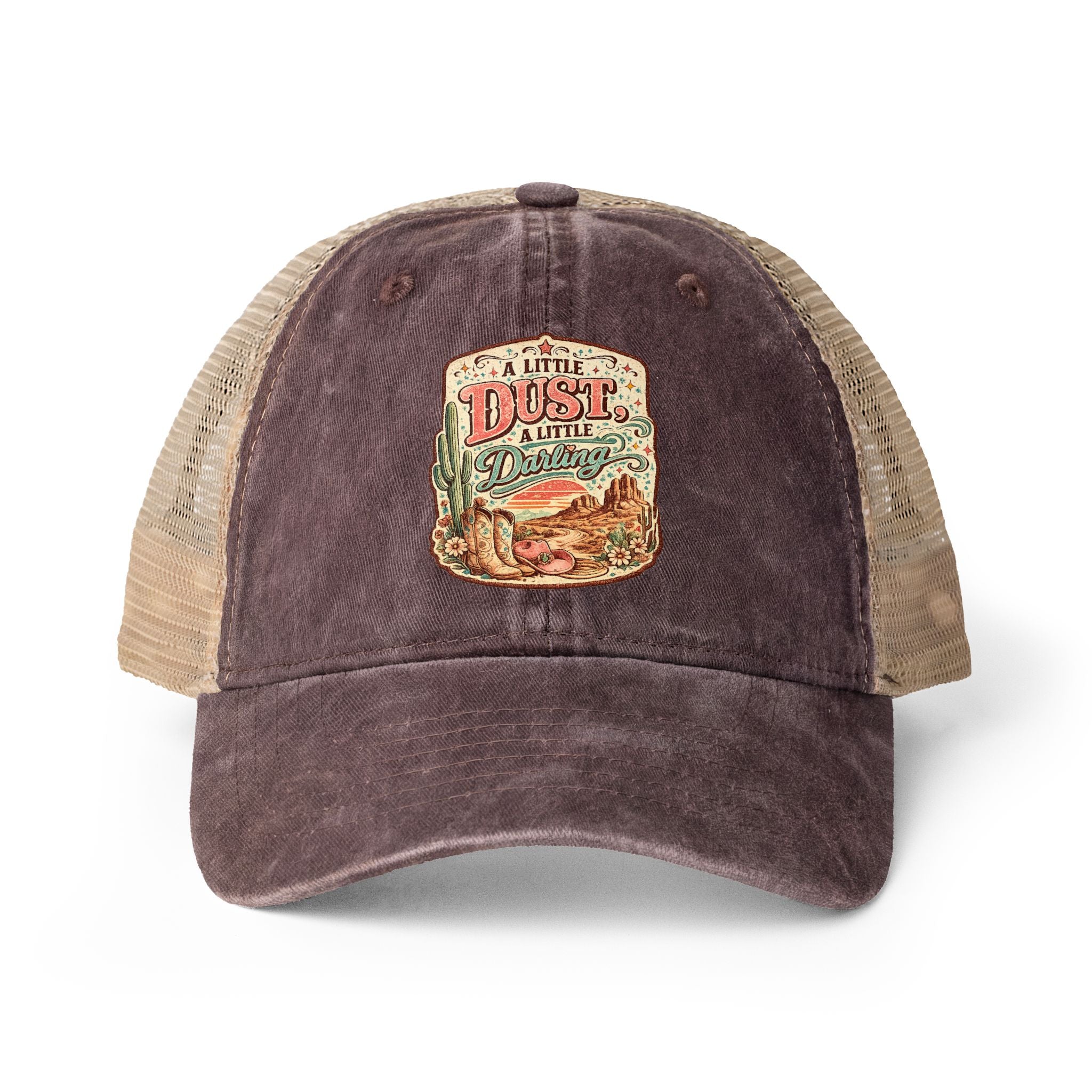 A Little Dust a Little Darling Washed Mesh-Back Cap