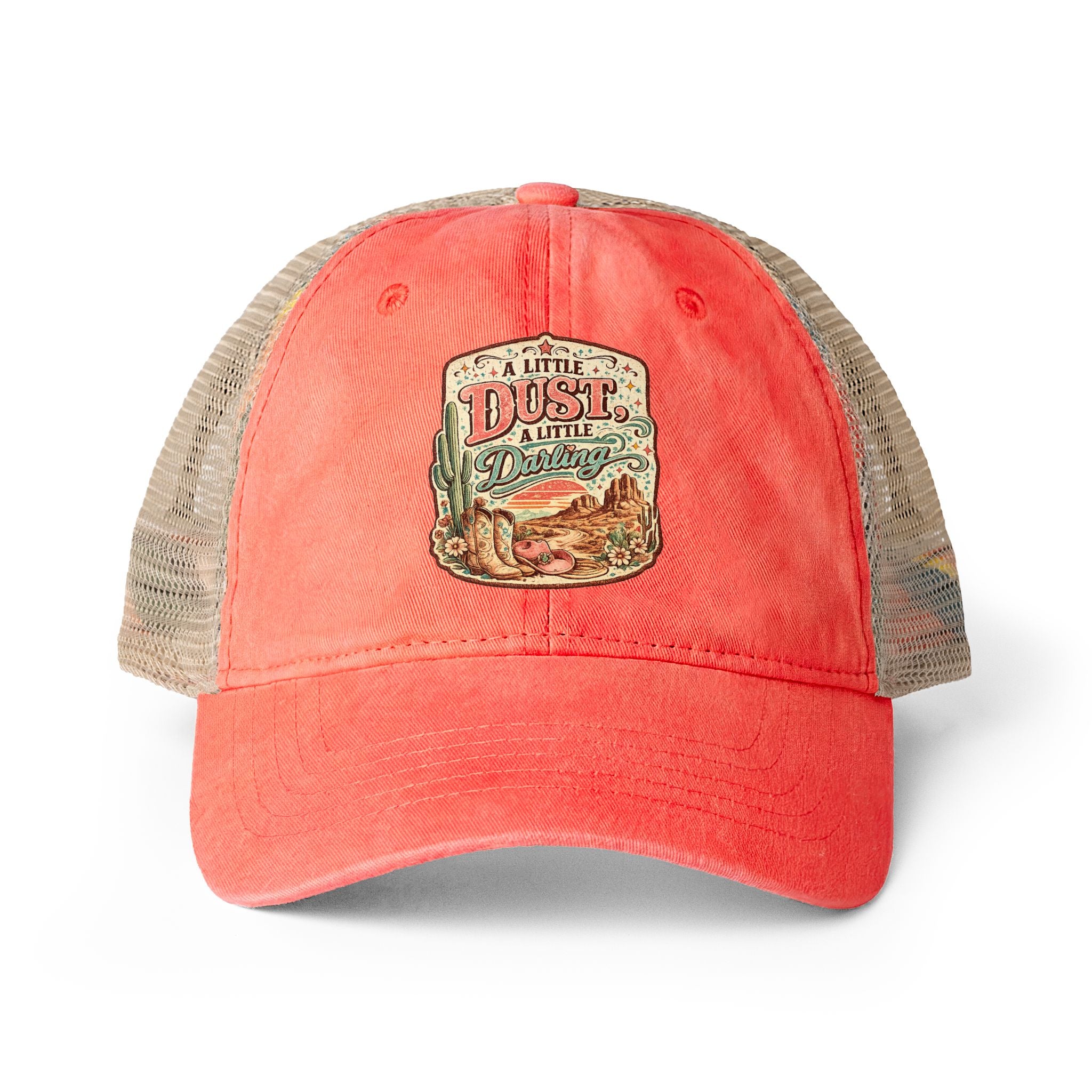 A Little Dust a Little Darling Washed Mesh-Back Cap