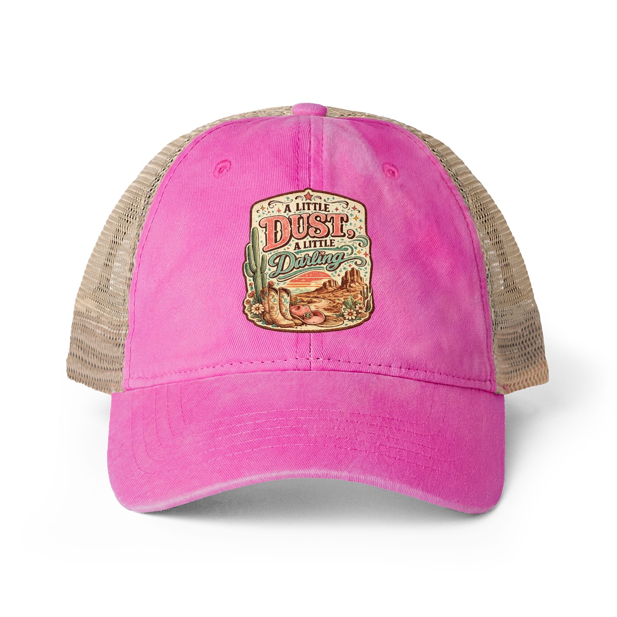 A Little Dust a Little Darling Washed Mesh-Back Cap