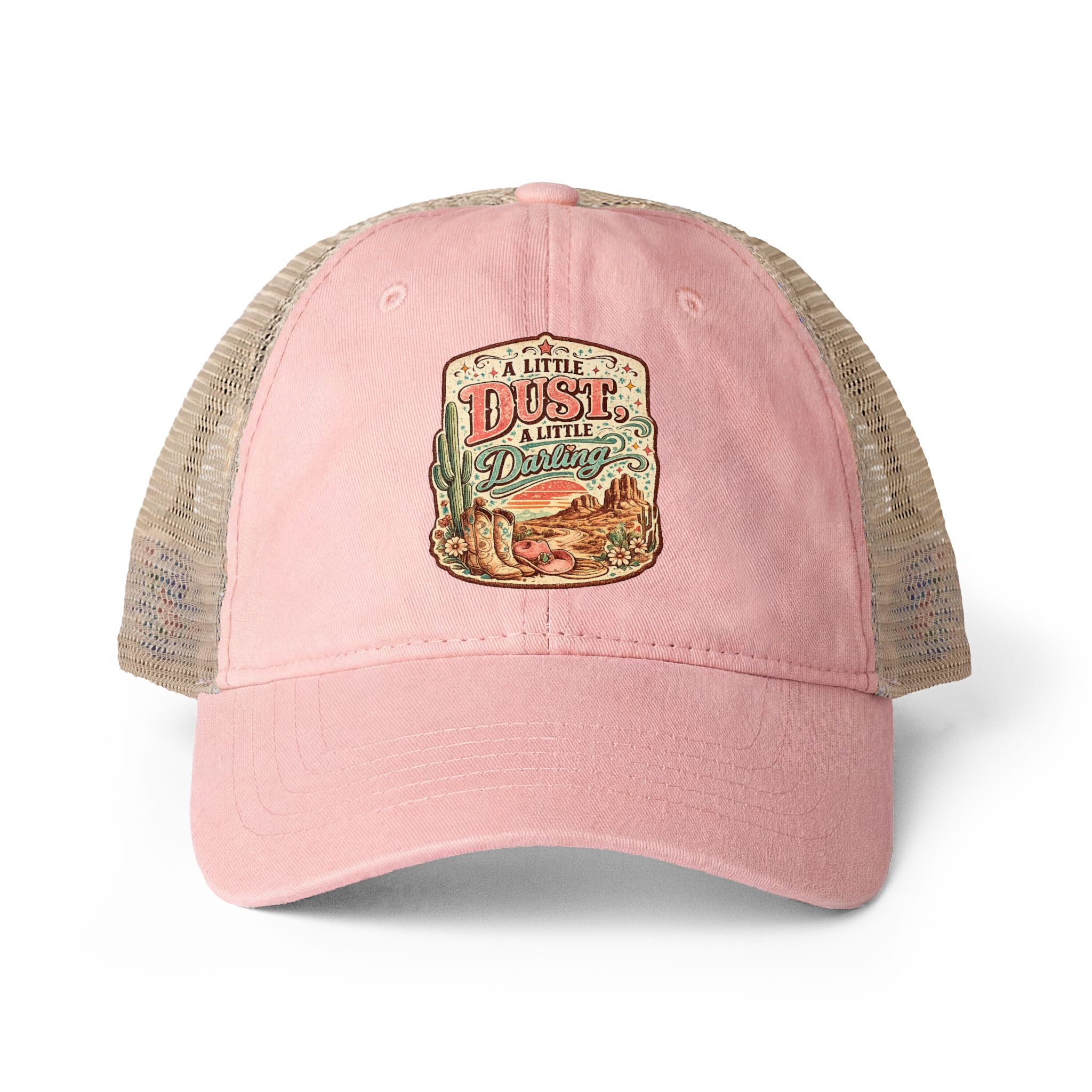 A Little Dust a Little Darling Washed Mesh-Back Cap