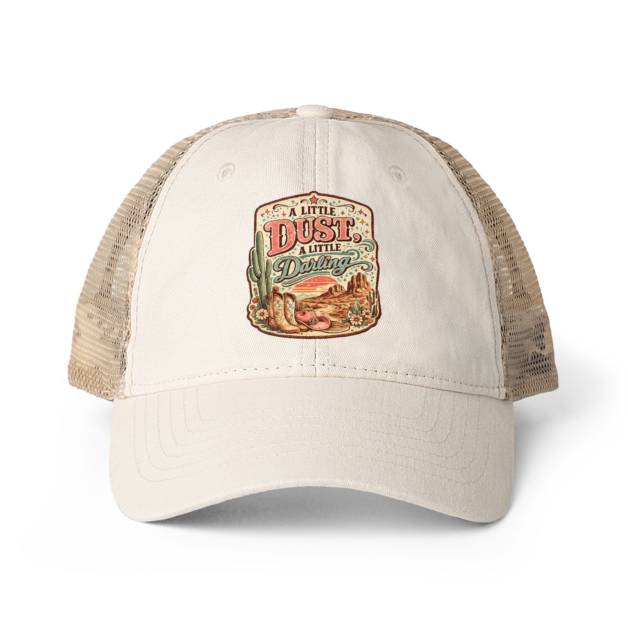 A Little Dust a Little Darling Washed Mesh-Back Cap